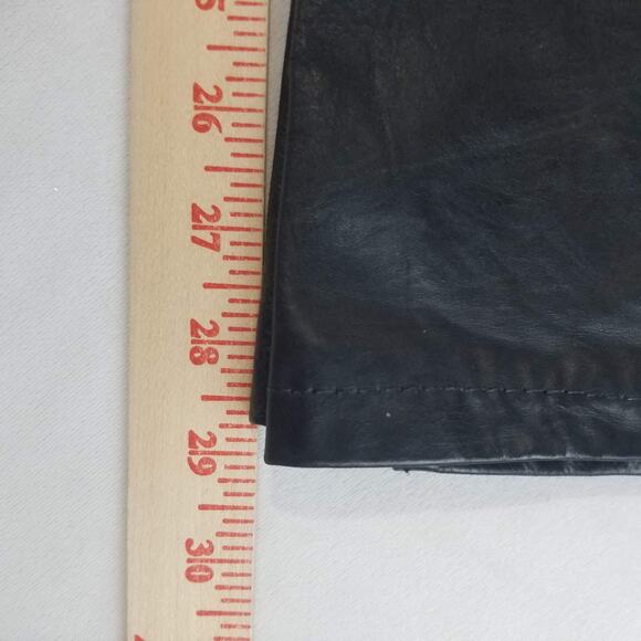 3 PC GAP Leather Boot Cut Pants Womens 28 x 29 Lined 5 Pocket Jeans Style Biker - Picture 10 of 16